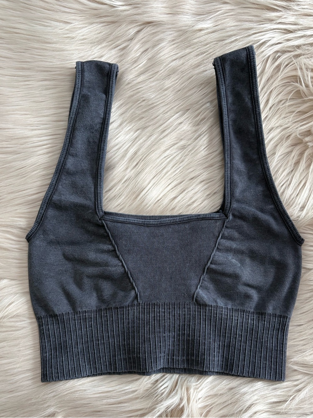 FREE PEOPLE Good Karma Square Neck Bra Crop Top XS/S - Picture 4 of 11